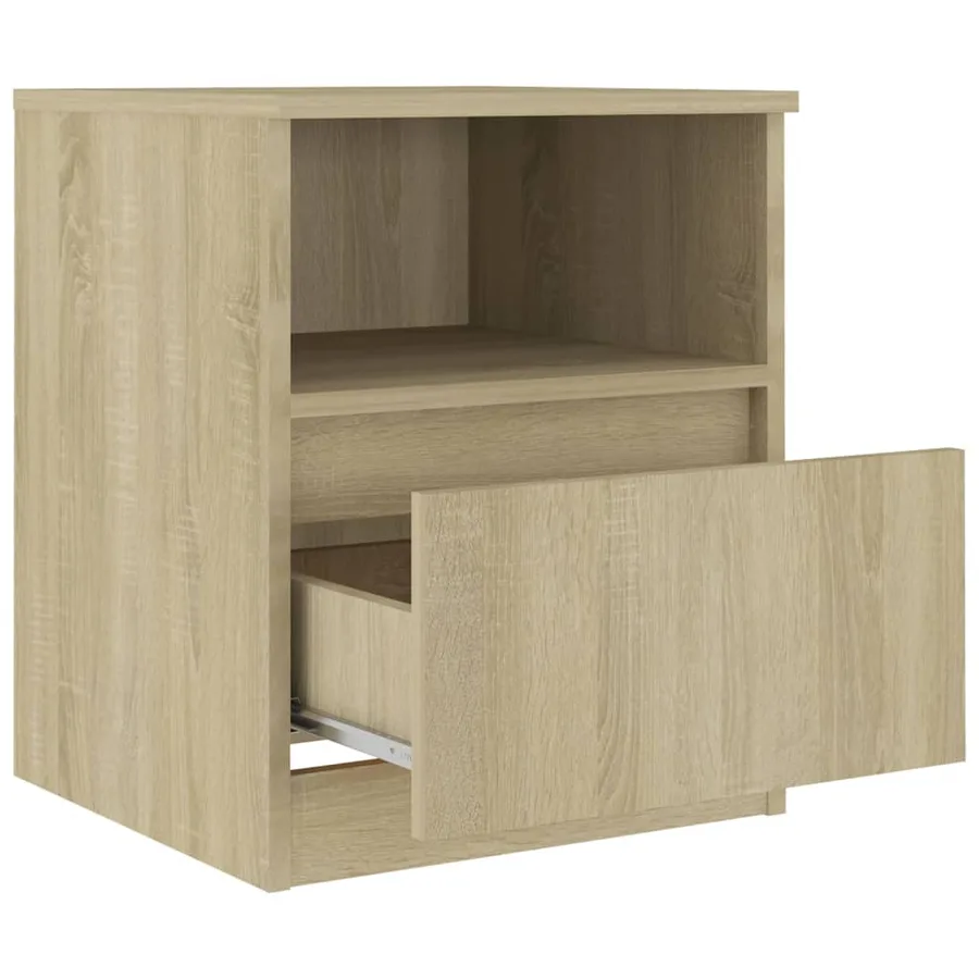 Tables de chevet 2pcs chêne sonoma 40x40x50cm bois d'ingénierie - 6