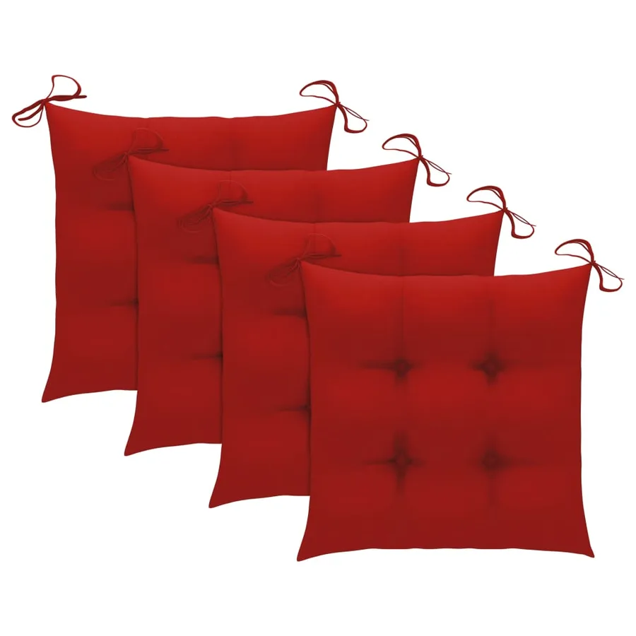 Ensemble à manger d'extérieur pliable 5pcs avec coussins Bambou - 8