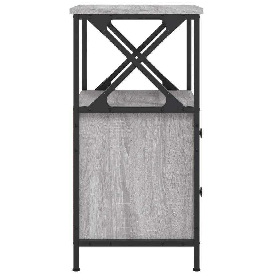 Tables de chevet 2 pcs sonoma gris 34x35,5x70cm bois ingénierie - 7