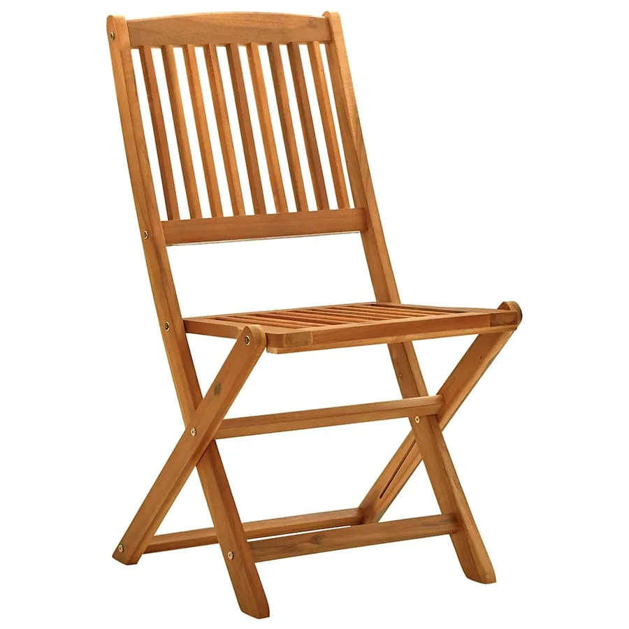 Ensemble de salle à manger de jardin 5 pcs bois d'acacia solide - 4