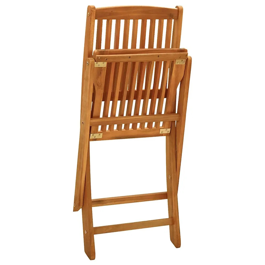 Ensemble de salle à manger de jardin 5 pcs bois d'acacia solide - 6