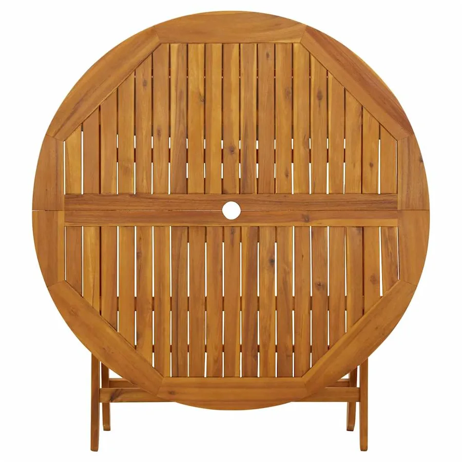 Ensemble de salle à manger de jardin 5 pcs bois d'acacia solide - 9