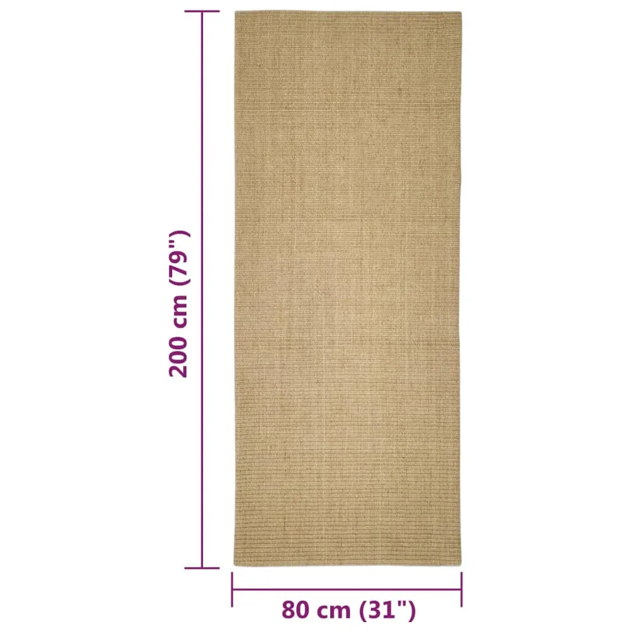 Tapis en sisal pour griffoir 80x200 cm - 6