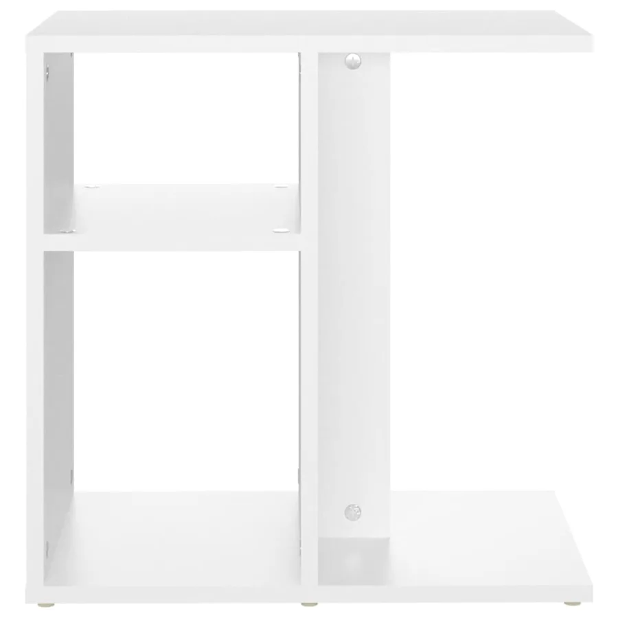 Table d'appoint Blanc 50x30x50 cm Bois d’ingénierie - 5