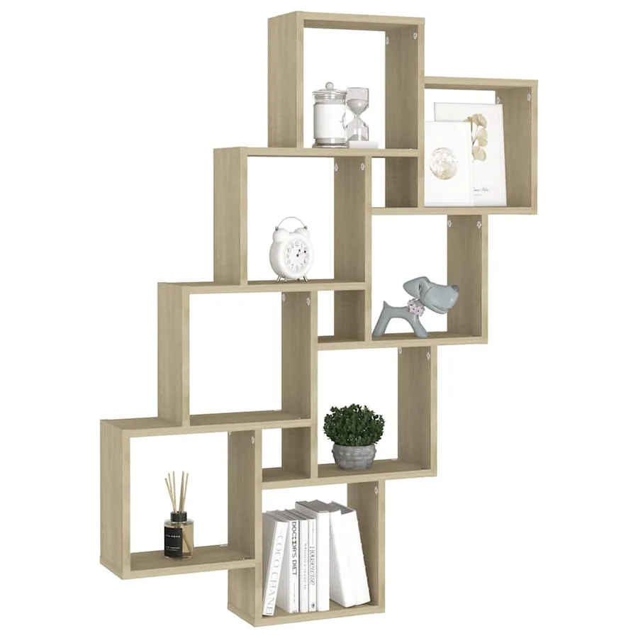 Étagère murale cube Chêne sonoma 90x15x119 cm Bois d’ingénierie - 3