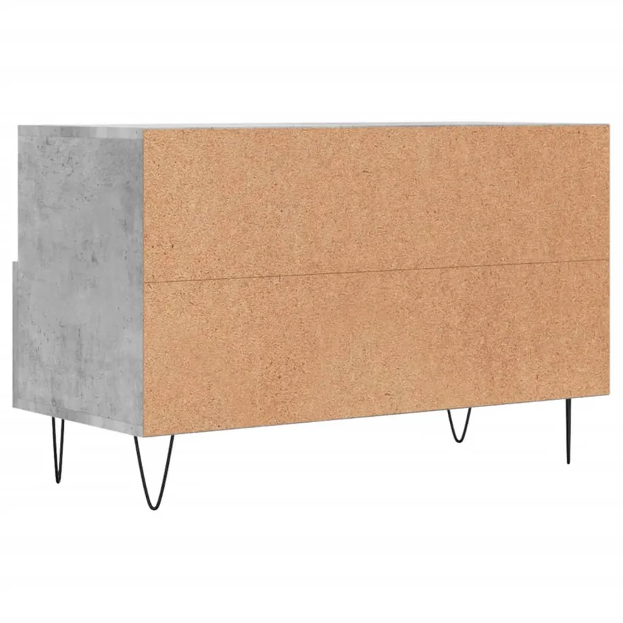 Meuble TV Gris béton 80x36x50 cm Bois d'ingénierie - 8