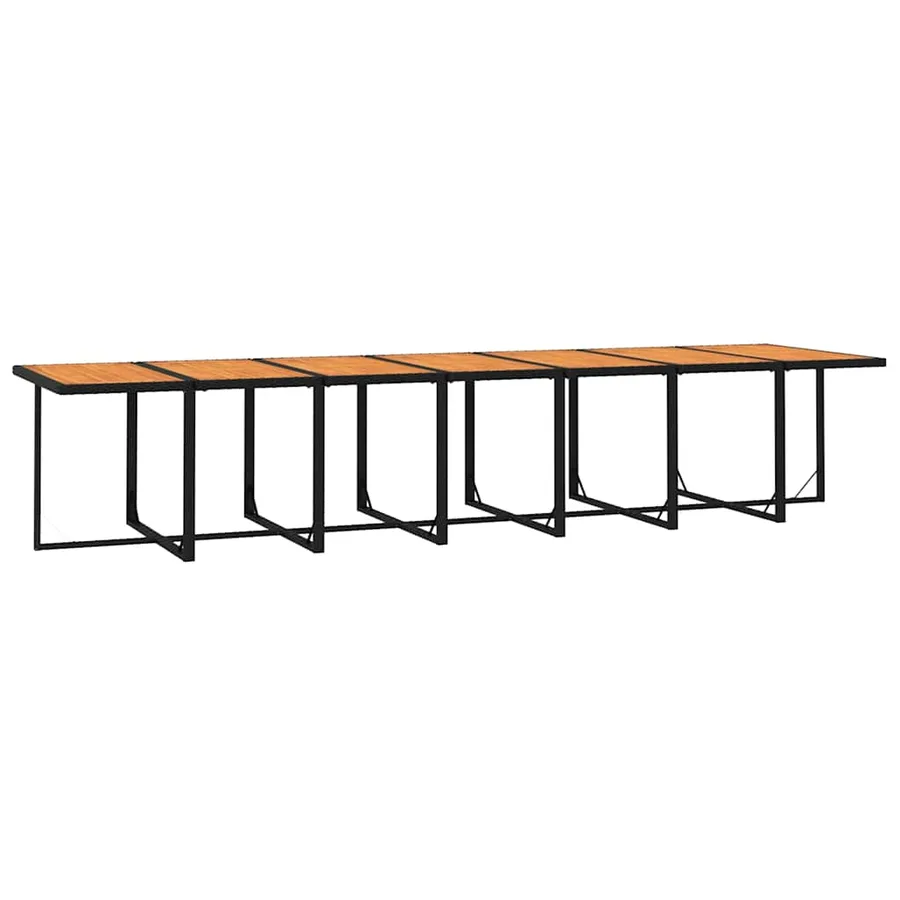 Ensemble à manger de jardin coussins 19 pcs Noir Résine tressée - 7