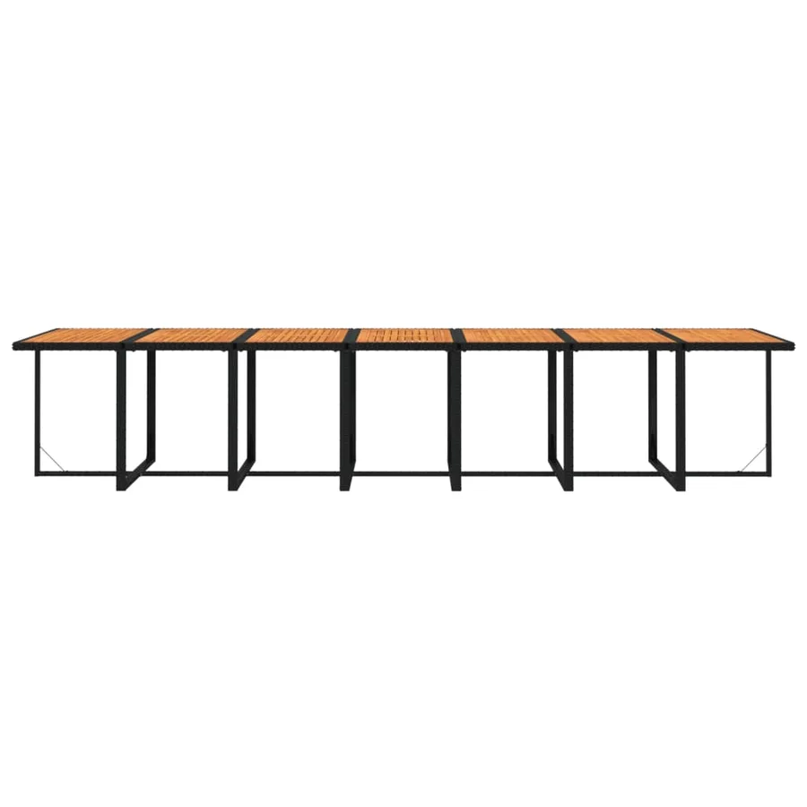 Ensemble à manger de jardin coussins 19 pcs Noir Résine tressée - 8