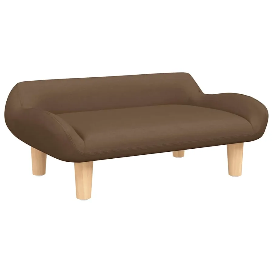 Lit pour chien marron 70x40x24 cm tissu - 2