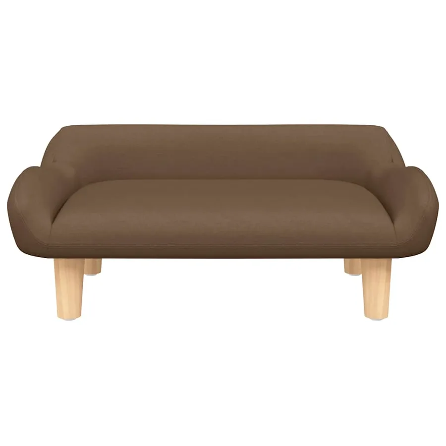 Lit pour chien marron 70x40x24 cm tissu - 3