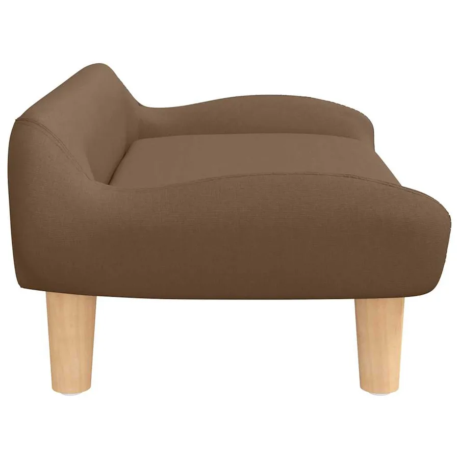 Lit pour chien marron 70x40x24 cm tissu - 4