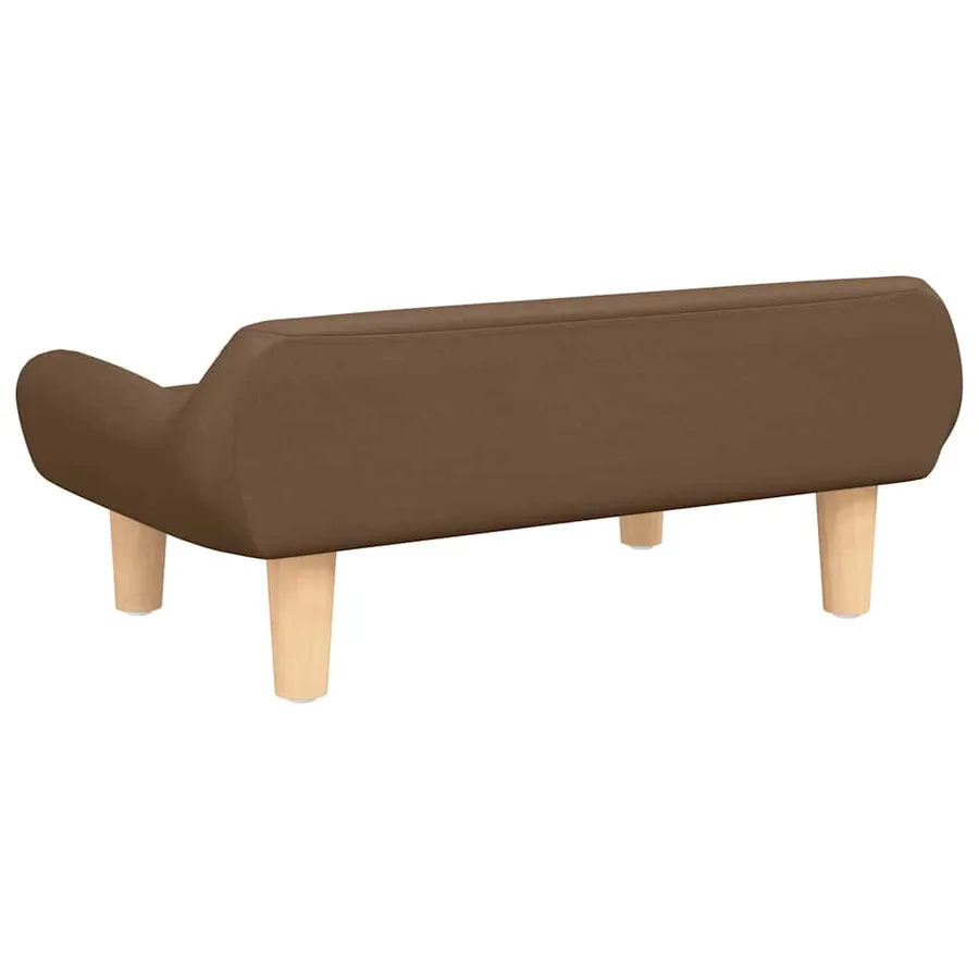 Lit pour chien marron 70x40x24 cm tissu - 5