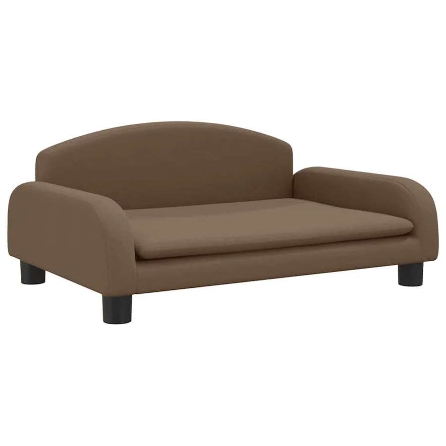 Lit pour chien marron 70x45x30 cm tissu - 2