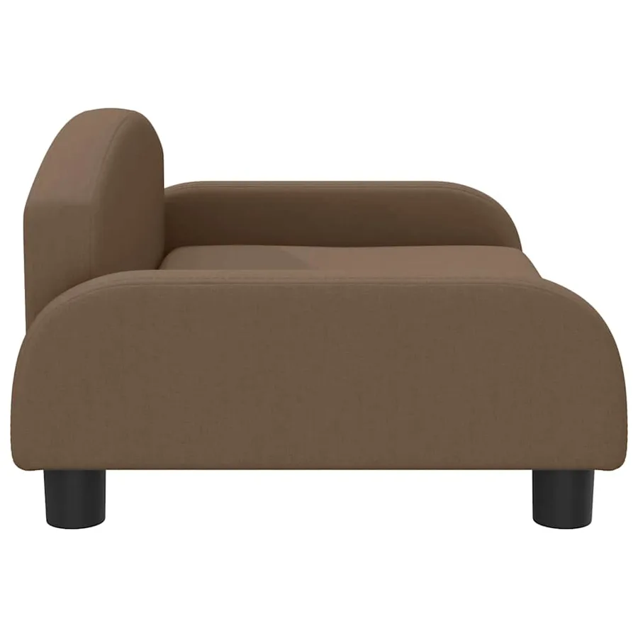 Lit pour chien marron 70x45x30 cm tissu - 4