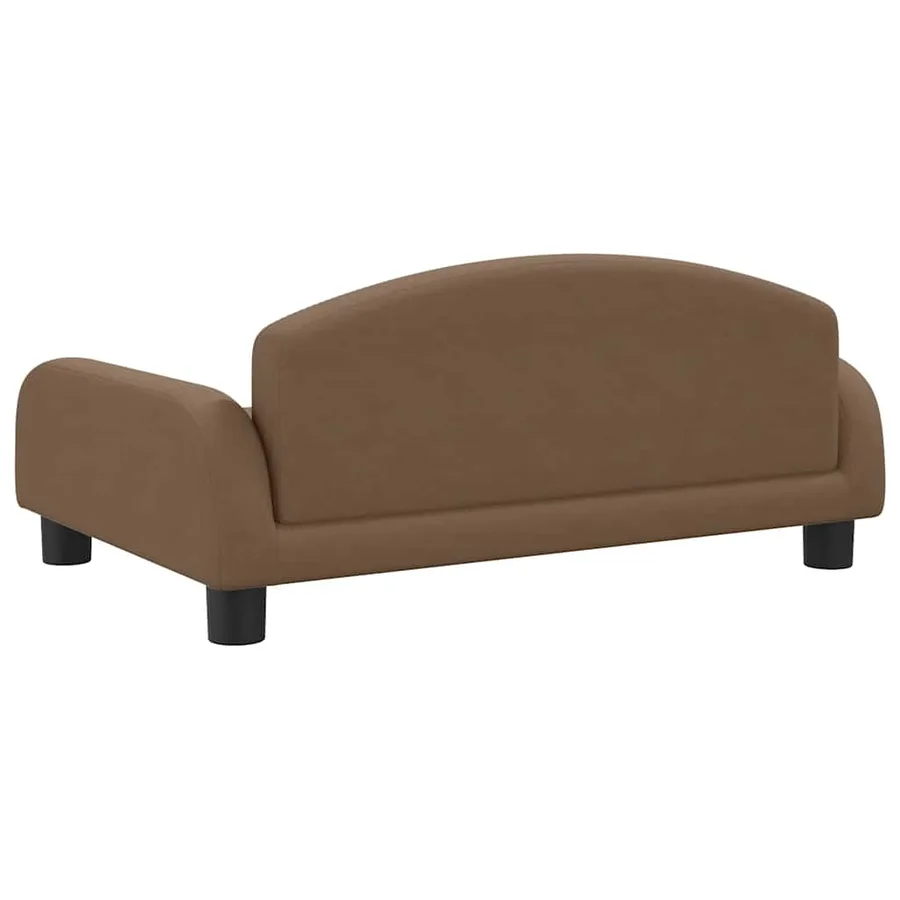 Lit pour chien marron 70x45x30 cm tissu - 5