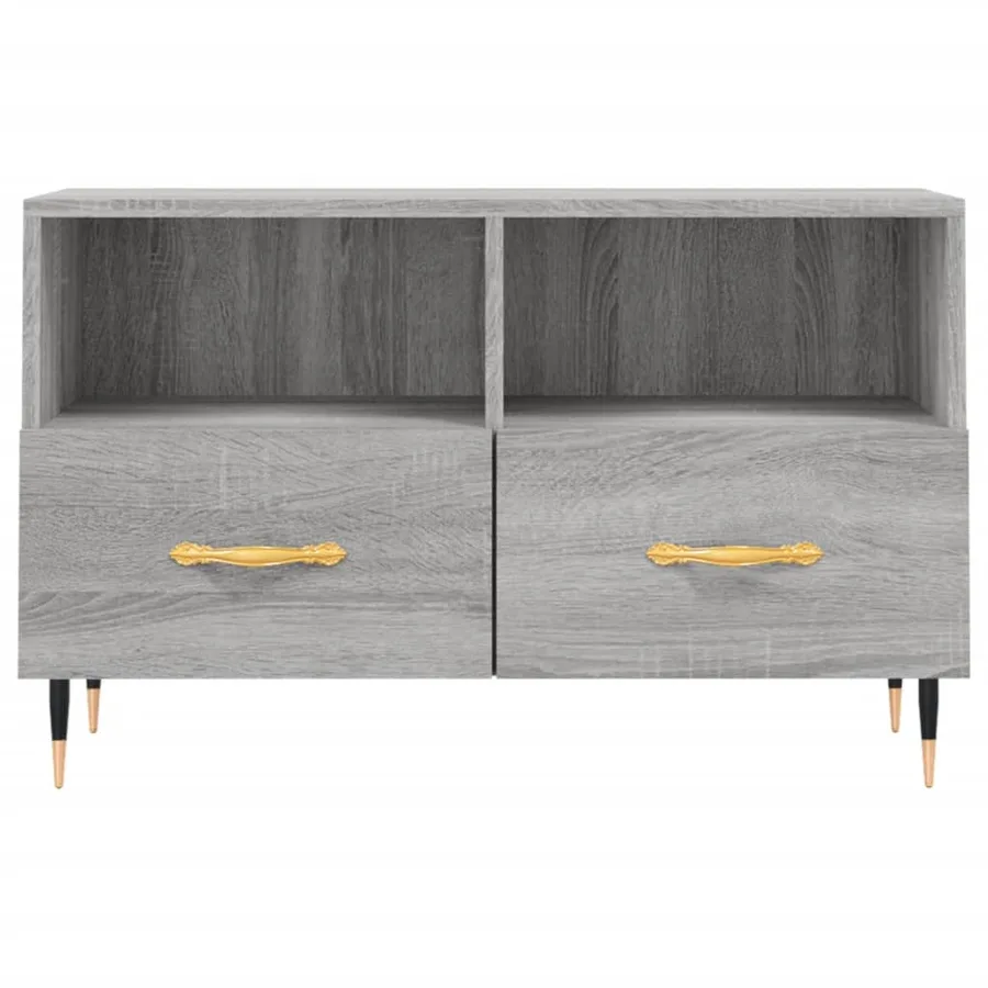 Meuble TV Sonoma gris 80x36x50 cm Bois d'ingénierie - 5