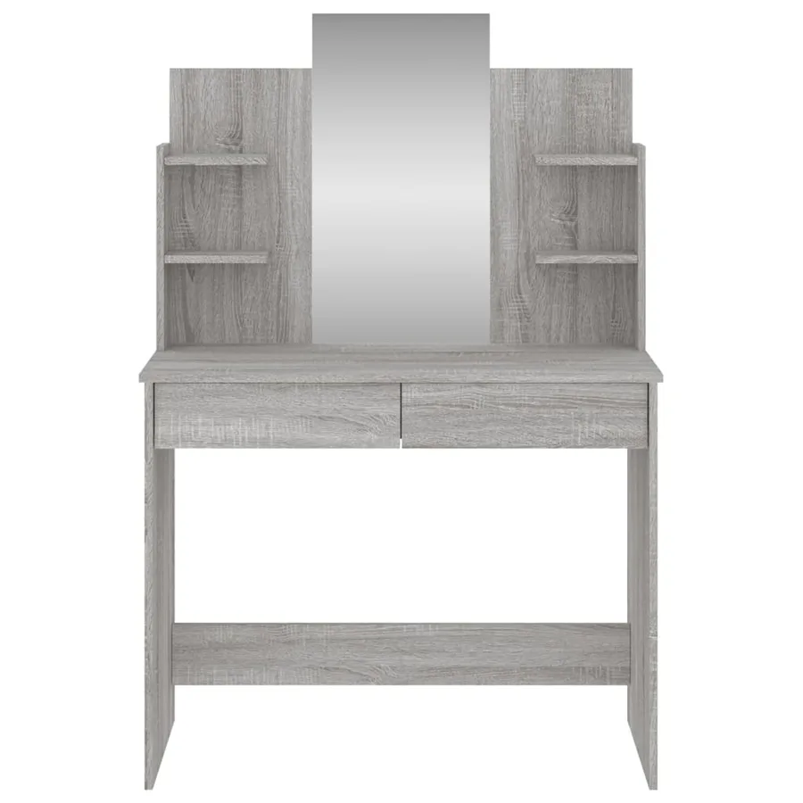 Coiffeuse avec miroir sonoma gris 96x39x142 cm - 4