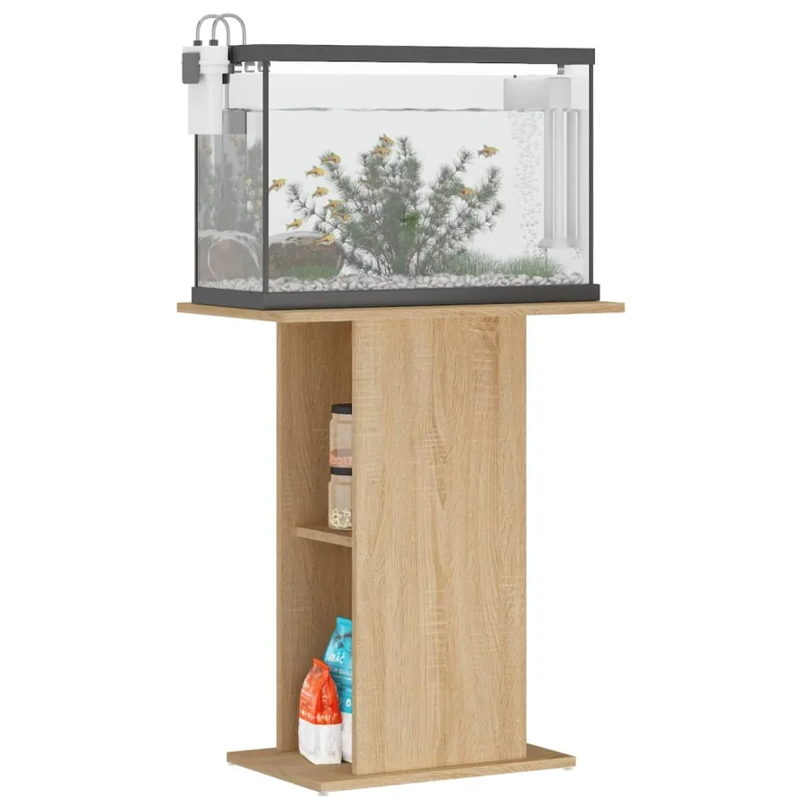 Support d'aquarium Chêne Sonoma 60,5x36x72,5 cm Bois d'ingénierie - 3