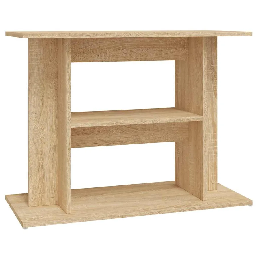 Support pour aquarium chêne sonoma 80x35x60cm bois d'ingénierie - 2