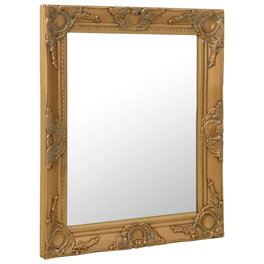 Miroir mural style baroque 50x60 cm Doré - 2