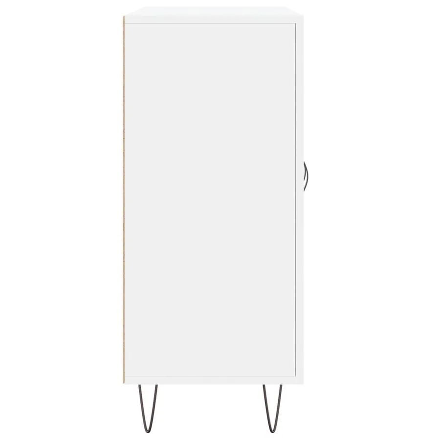 Buffet blanc 90x34x80 cm bois d'ingénierie - 7