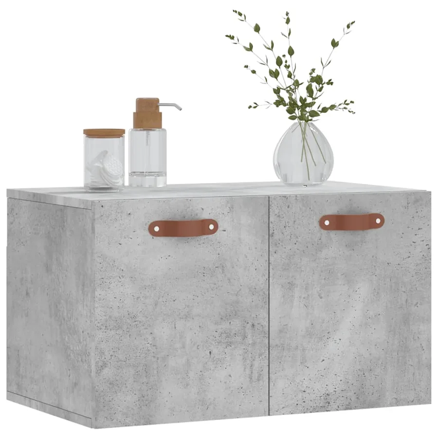 Armoire murale Gris béton 60x36,5x35 cm Bois d'ingénierie - 9