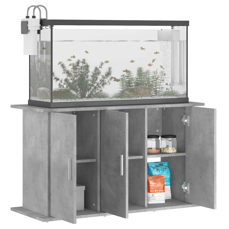Support d'aquarium Gris béton 101 x 41 x 58 cm Bois d'ingénierie - 3