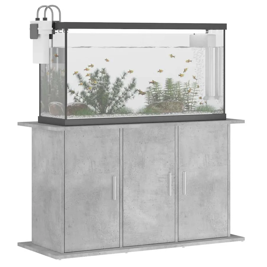 Support d'aquarium Gris béton 101 x 41 x 58 cm Bois d'ingénierie - 4