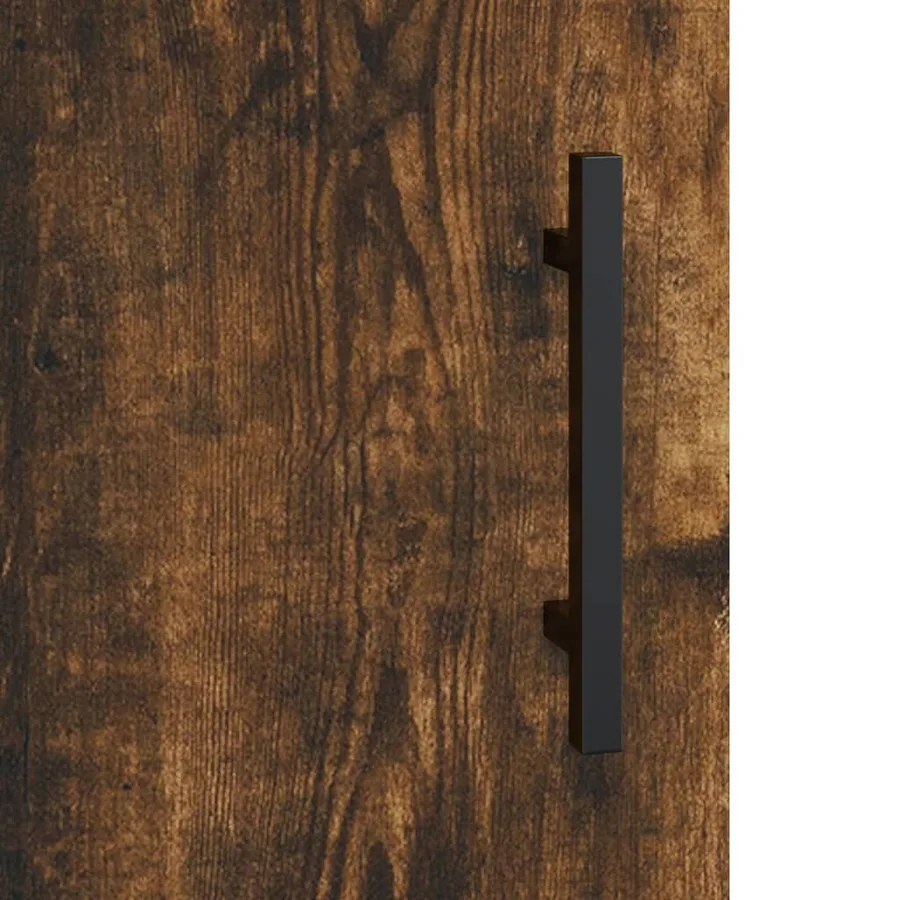 Buffet chêne fumé 90x34x80 cm bois d'ingénierie - 10