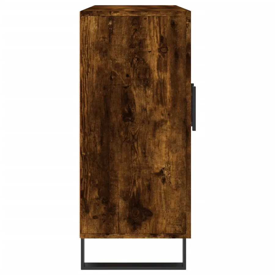 Buffet chêne fumé 90x34x80 cm bois d'ingénierie - 7