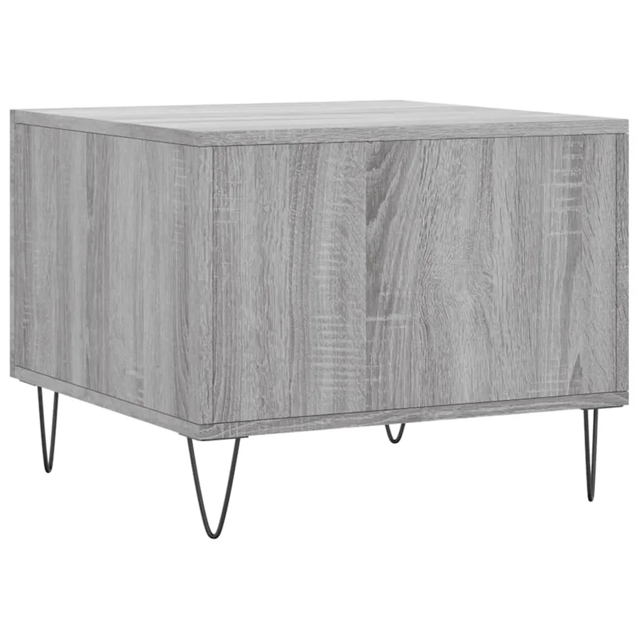 Tables basses 2 pcs sonoma gris 50x50x40 cm bois d'ingénierie - 9