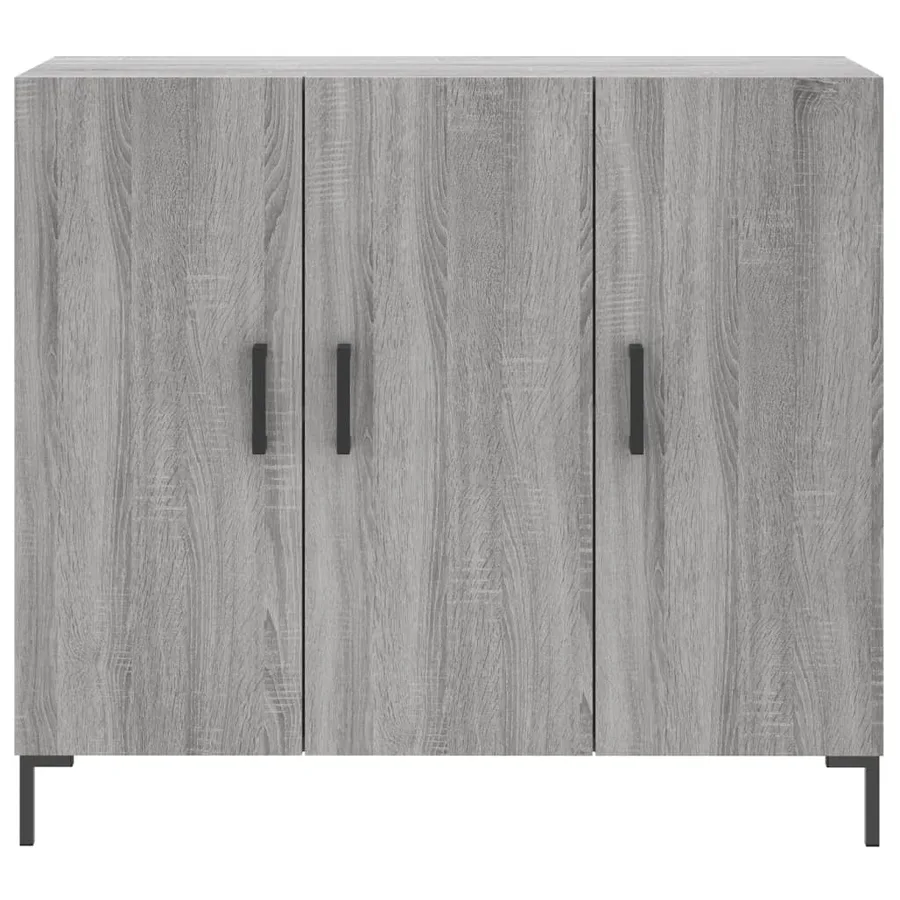 Buffet sonoma gris 90x34x80 cm bois d'ingénierie - 6