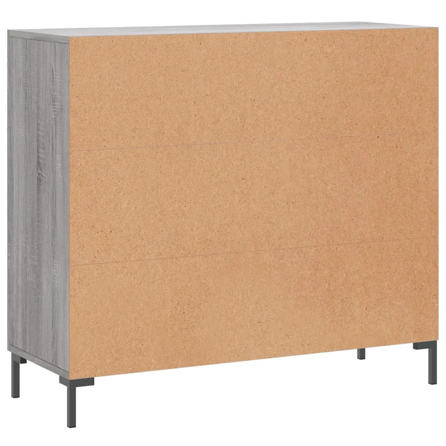 Buffet sonoma gris 90x34x80 cm bois d'ingénierie - 8