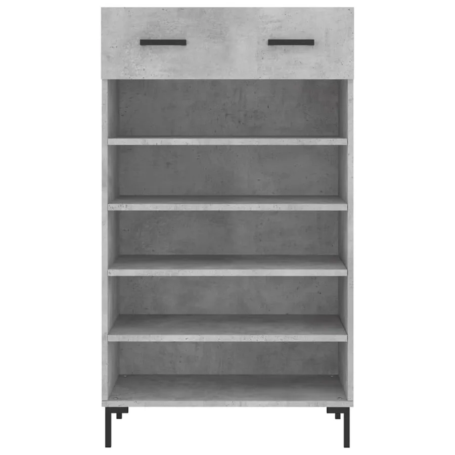 Armoire à chaussures gris béton 60x35x105 cm bois d'ingénierie - 6