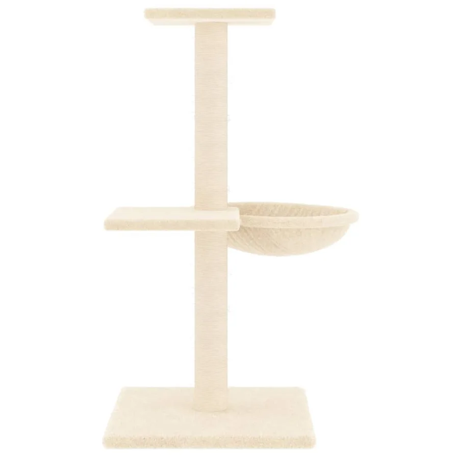 Arbre à chat avec griffoirs en sisal crème 72 cm - 4