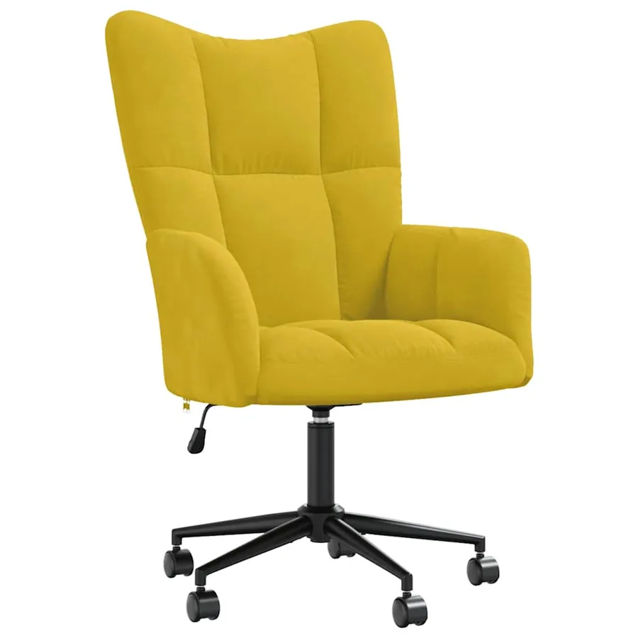 Chaise de relaxation Jaune moutarde Velours - 2