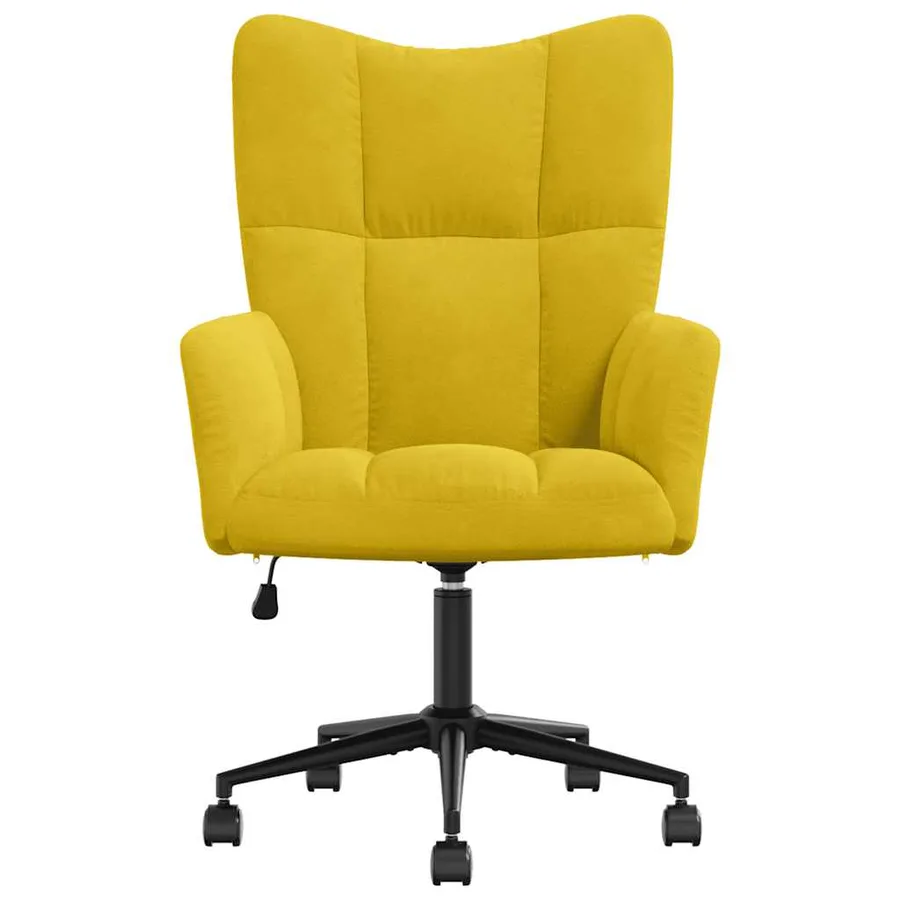 Chaise de relaxation Jaune moutarde Velours - 3