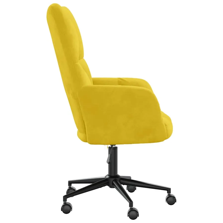 Chaise de relaxation Jaune moutarde Velours - 4