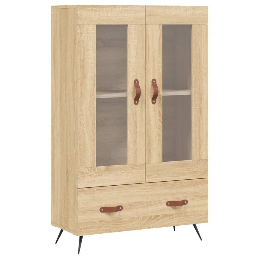 Buffet haut chêne sonoma 69,5x31x115 cm bois d'ingénierie - 2