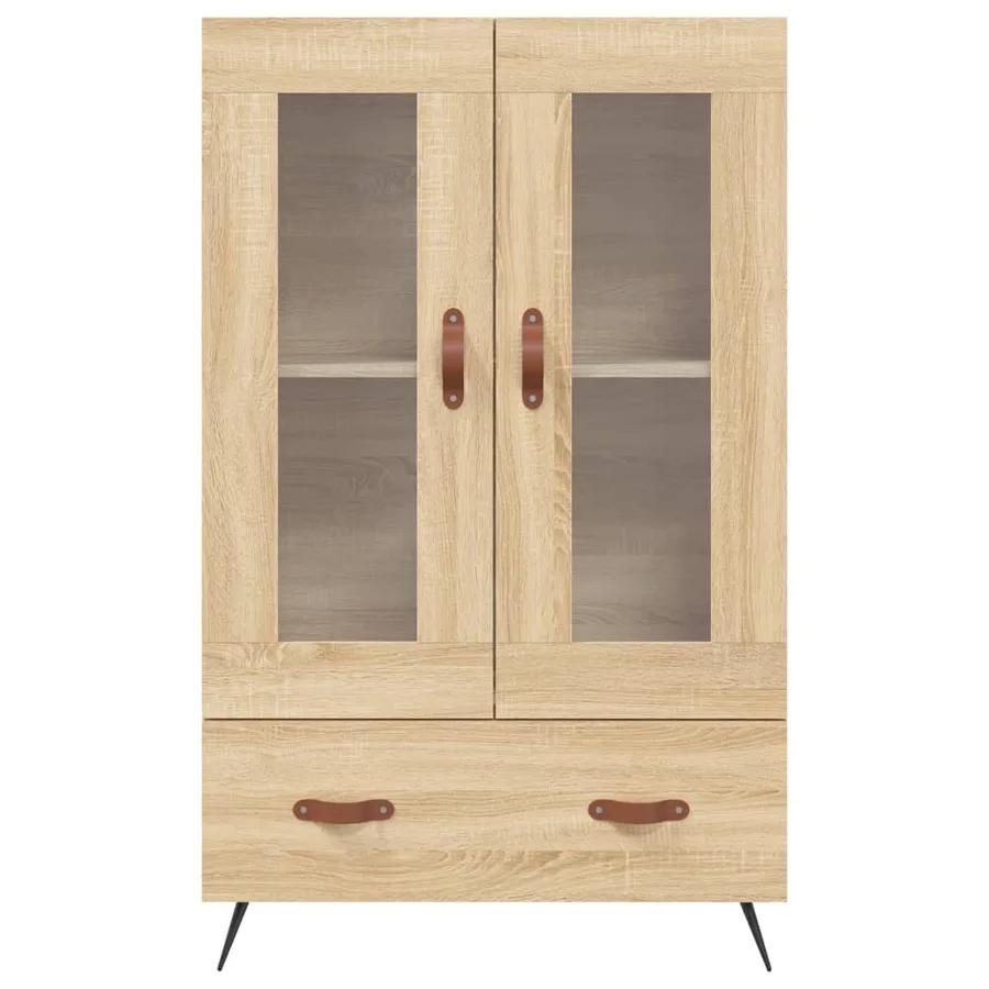 Buffet haut chêne sonoma 69,5x31x115 cm bois d'ingénierie - 6