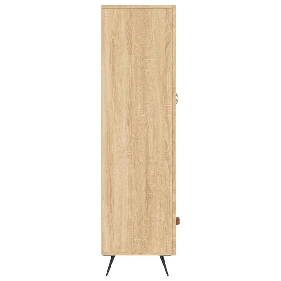 Buffet haut chêne sonoma 69,5x31x115 cm bois d'ingénierie - 7
