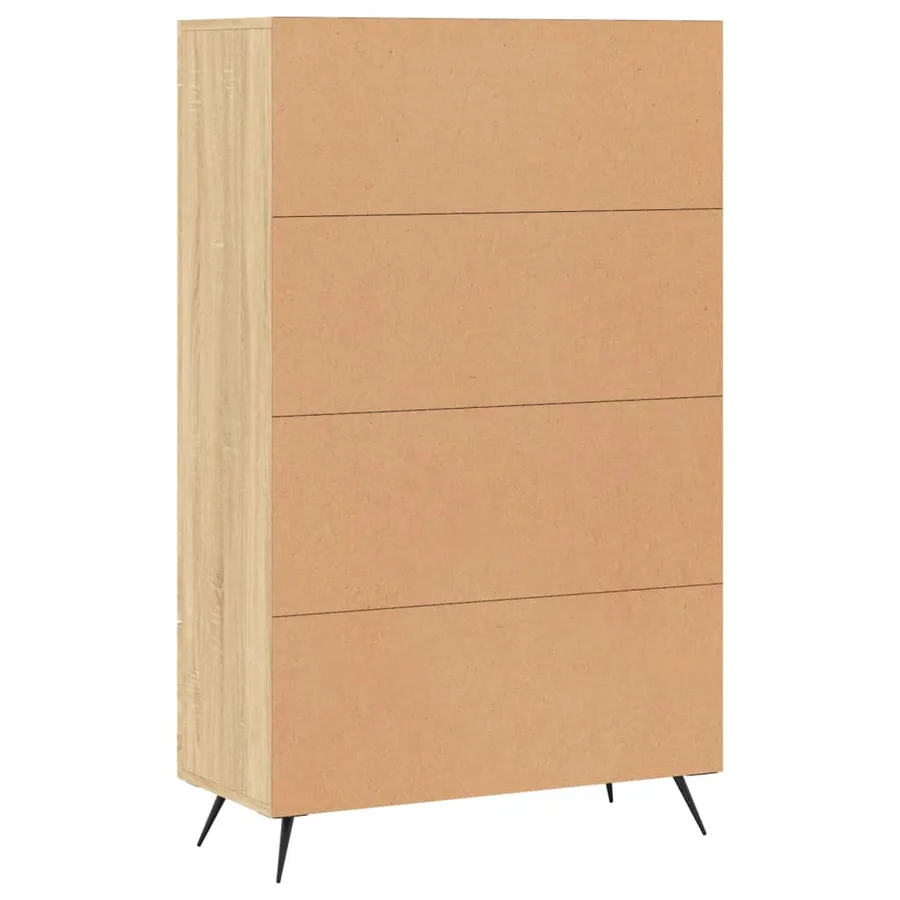 Buffet haut chêne sonoma 69,5x31x115 cm bois d'ingénierie - 8