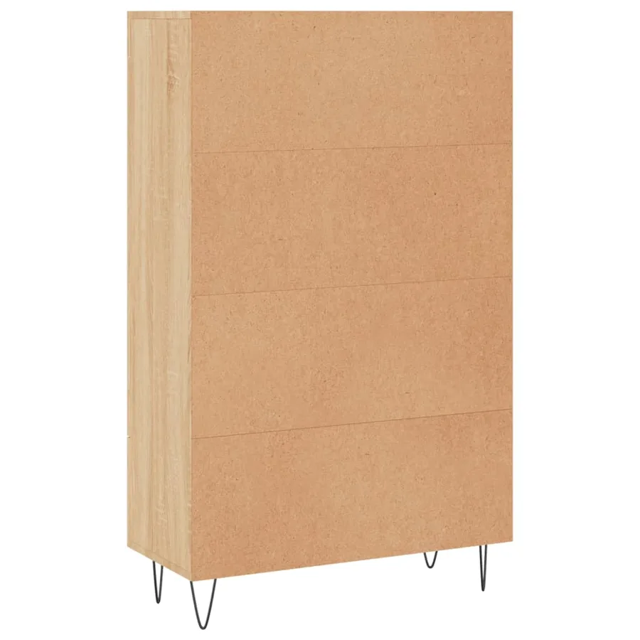 Buffet haut chêne sonoma 69,5x31x115 cm bois d'ingénierie - 8