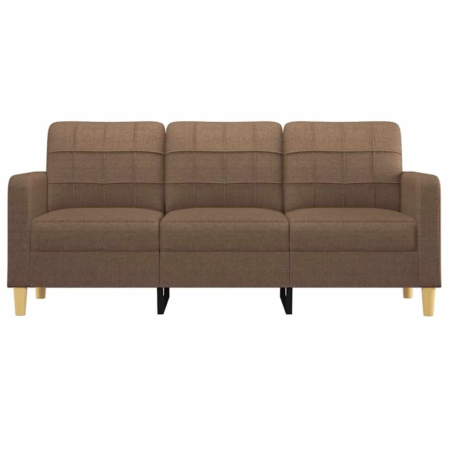 Canapé à 3 places Marron 180 cm Tissu - 3