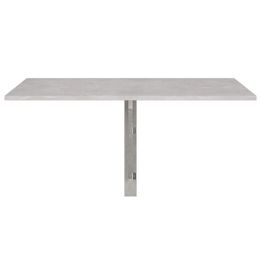 Table murale pliable Gris béton 100x60x56 cm Bois d'ingénierie - 4