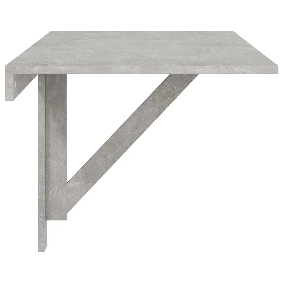 Table murale pliable Gris béton 100x60x56 cm Bois d'ingénierie - 6