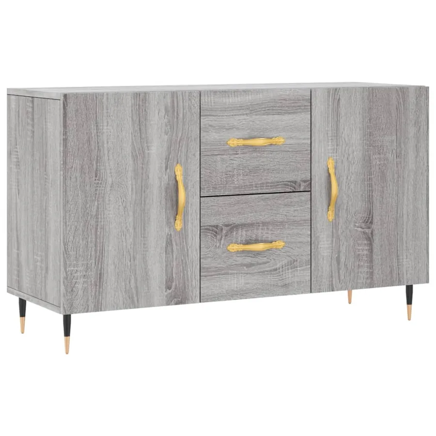 Buffet sonoma gris 100x36x60 cm bois d'ingénierie - 2