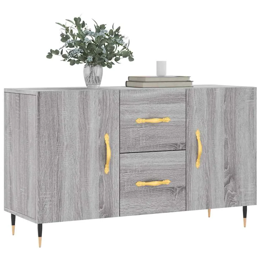 Buffet sonoma gris 100x36x60 cm bois d'ingénierie - 3