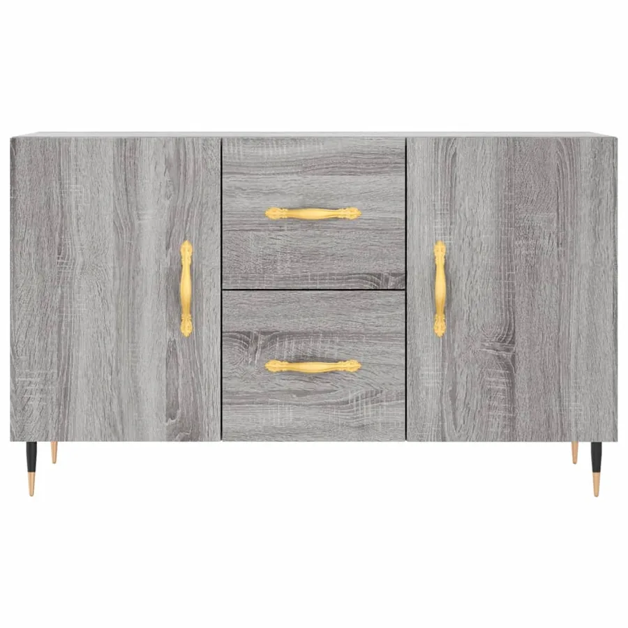 Buffet sonoma gris 100x36x60 cm bois d'ingénierie - 6