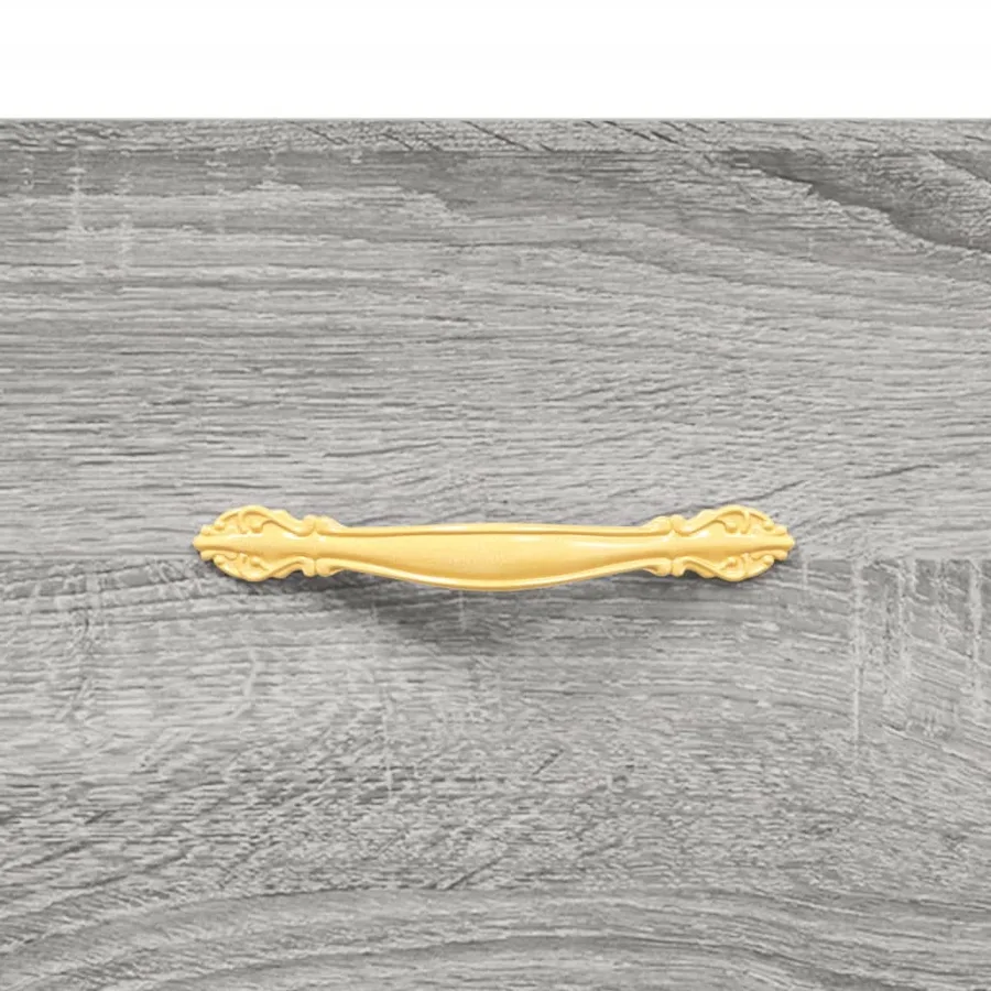 Buffet sonoma gris 100x36x60 cm bois d'ingénierie - 9